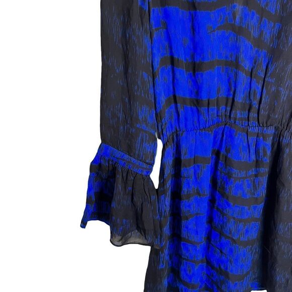 PARKER Revolve Cobalt Phantom Flare Keyhole 100% silk dress - Picture 3 of 8